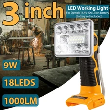 9W Handheld Flashlight Cordless LED Work Light for Dewalt 20V Max Li-Ion Battery