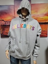 Nelk Boys Full Send Size M Chenille Heavyweight French Terry Hoodie Men Gray C