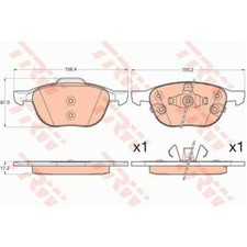 TRW Bremsbeläge GDB2059 Bremsklötze für Ford C-Max II DXA/CB7 DXA/CEU
