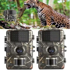1/2 Pack Wildlife Hunting Trail Camera 1440P Game Camera with Night Vision Gift