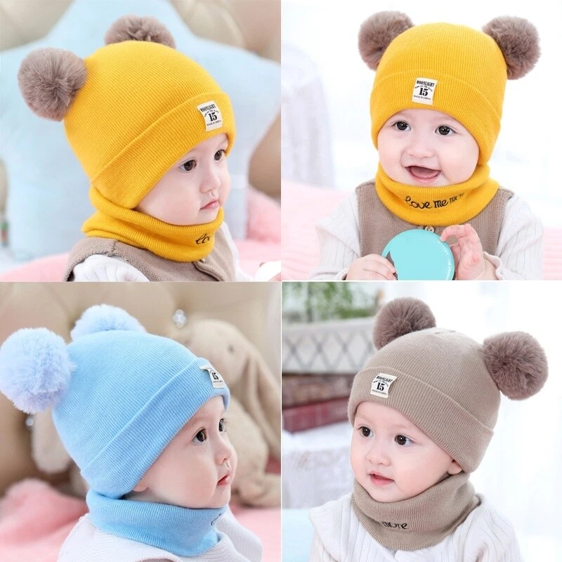 Garçons Filles Hiver Tricot Chapeaux, nouveau-né Enfants Bébé