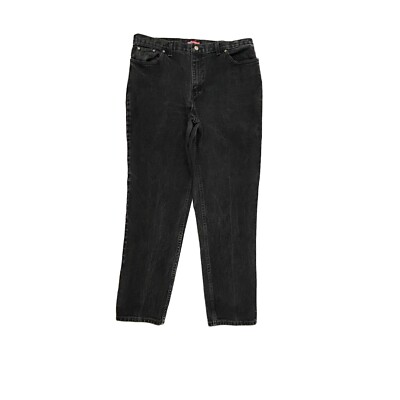 Faded Glory Classic Fit Straight Leg Women's size 18 Black Denim Jeans