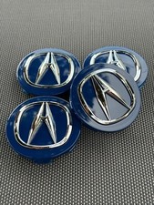 Acura Set Of 4 Blue 69 Mm2.71 In Wheel Center Caps - Satisfaction Guarantee