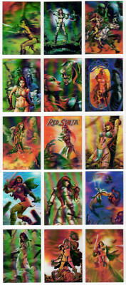 RED SONJA (Breygent) - 15 Card Lenticular Chase Set - 2011/2012