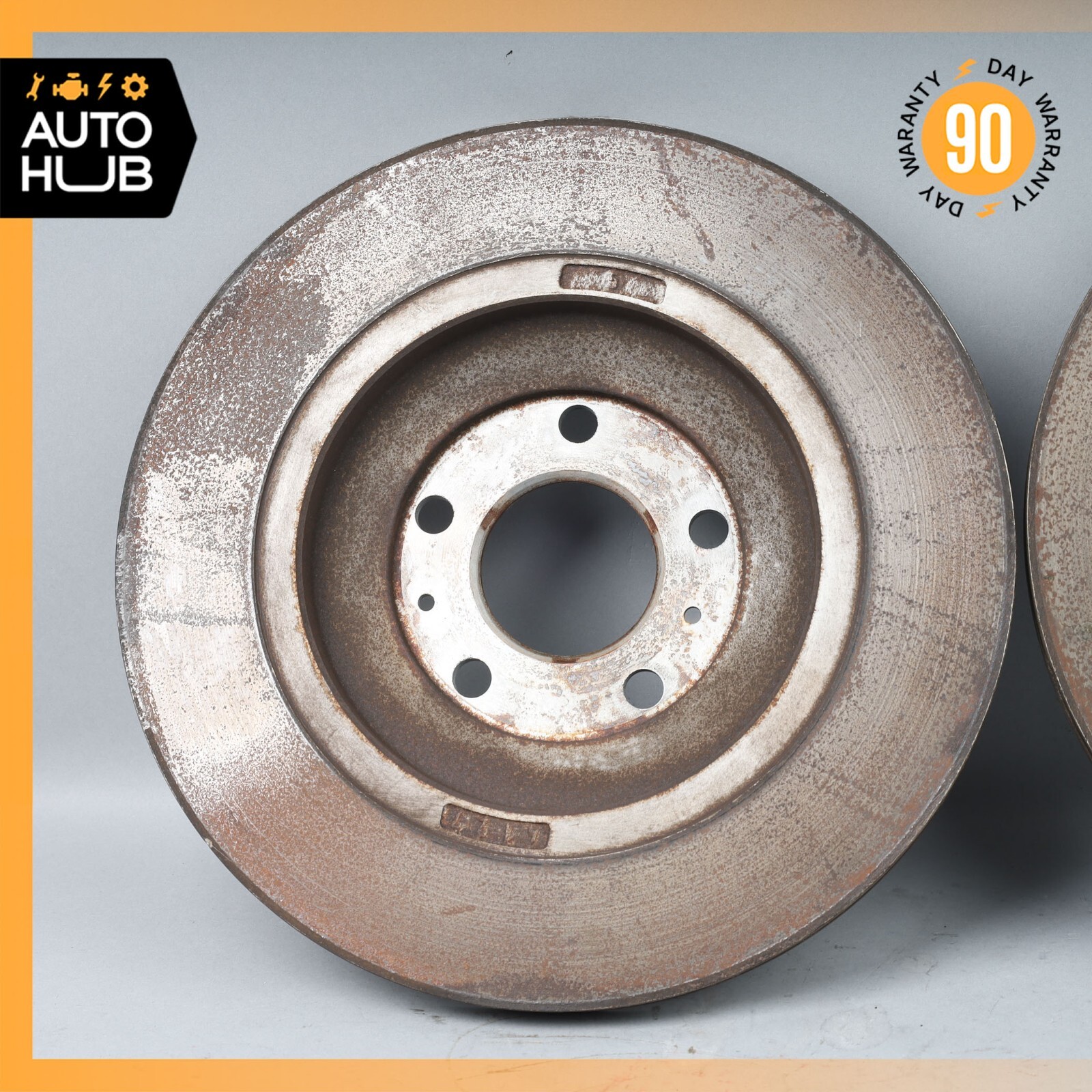 03-18 Bentley Continental Flying Spur Rear Left & Right Brake Rotors Disc OEM