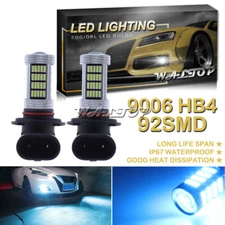 92SMD 9006 HB4 Ice Blue 8K LED Fog Light Bulbs for Lexus LS430 LS460 GS350 GS430