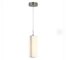 Artika Subway Round 12-Watt 1 Light Chrome Modern LED Mini Pendant Light Fixture