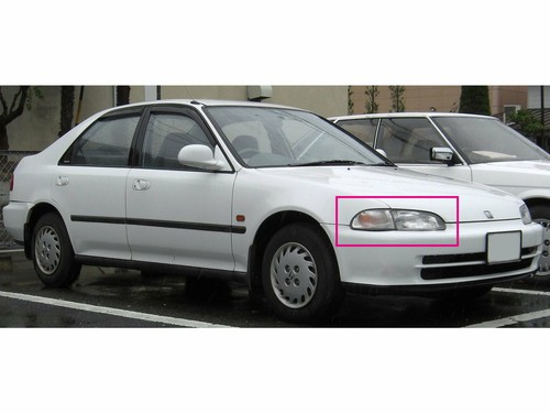 CIVIC EG/EH/EJ 92-95 Sedan Angel-Eye Projector Headlight Black V2 for HONDA LHD - Picture 7 of 7