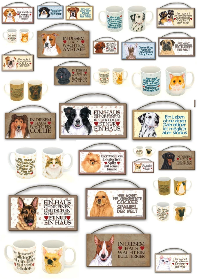 Multiauktion Hunde, Katzen & Kleintiere als Holzschild - nur 1x Porto! - Bild 1 von 1