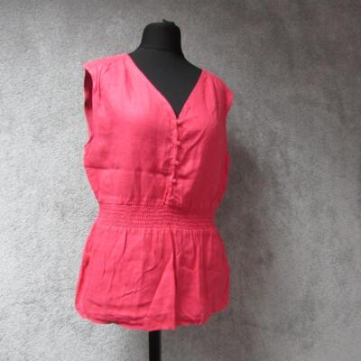 DAMEN OBERTEILE BANANA REPUBLIC ÄRMELLOSE BLUSE GRÖSSE UK 14 SKU NC09449]