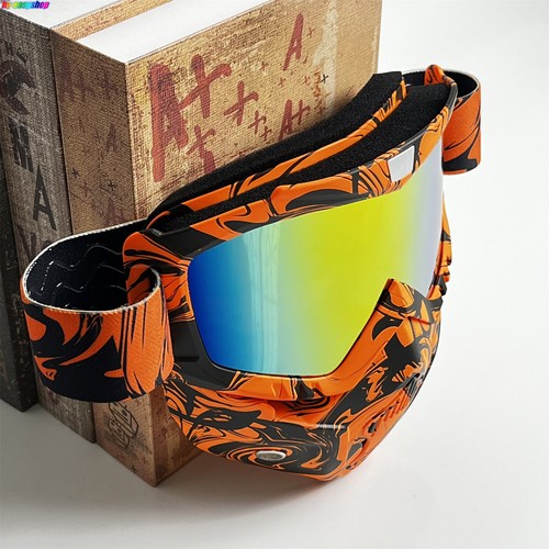 Adjustable Motorcycle Goggles Snowboard Face Mask Sun Glasses Dirt Bike Off-Road - Picture 22 of 24