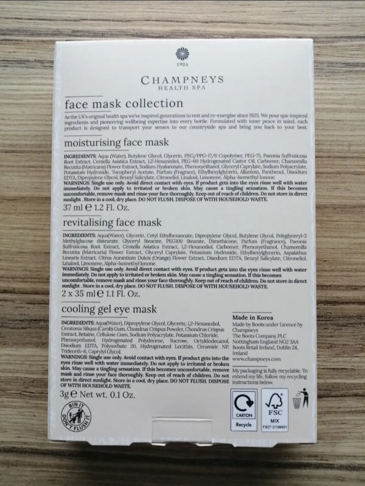 Champneys Face Mask Collection Gift C11 for sale online eBay