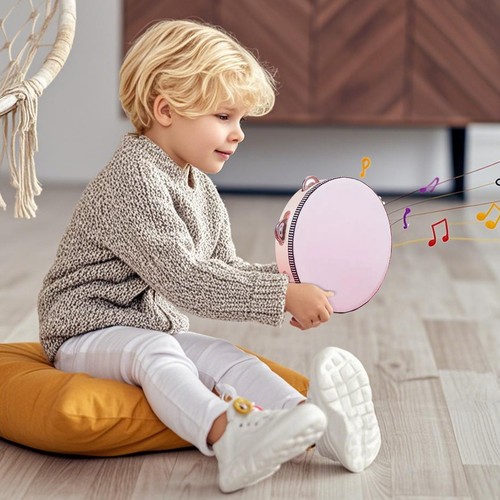 1x Kids Tambourine Single Row Jingles Band Percussion Musical Instrument Toy 8" - Picture 12 of 14