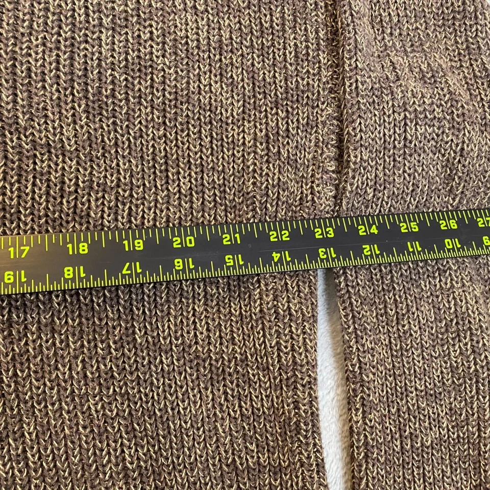 Suéter Henley masculino REDHEAD XL mistura de algodão/acrílico malha texturizada marrom - Imagem 4 de 4