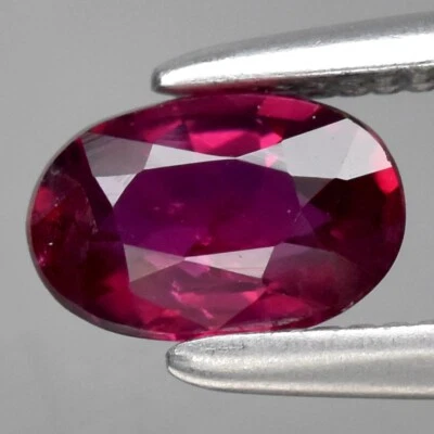 ZERTIFIKAT Inkl.* 0,49ct ovaler natürlicher roter Rubin Edelstein Mosambik * ... - Bild 1 von 4