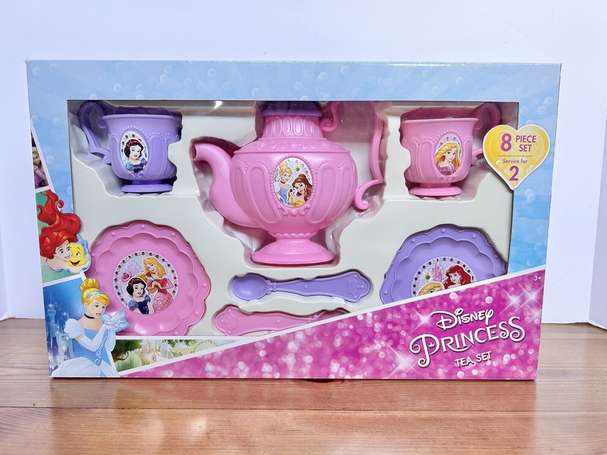 NEW Disney Princess Tea Set for 2 -8pcs Snow White Belle