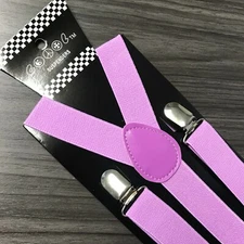 Lavender Purple Suspender for Adults Men Women Teens Wedding Formal Adjustable 