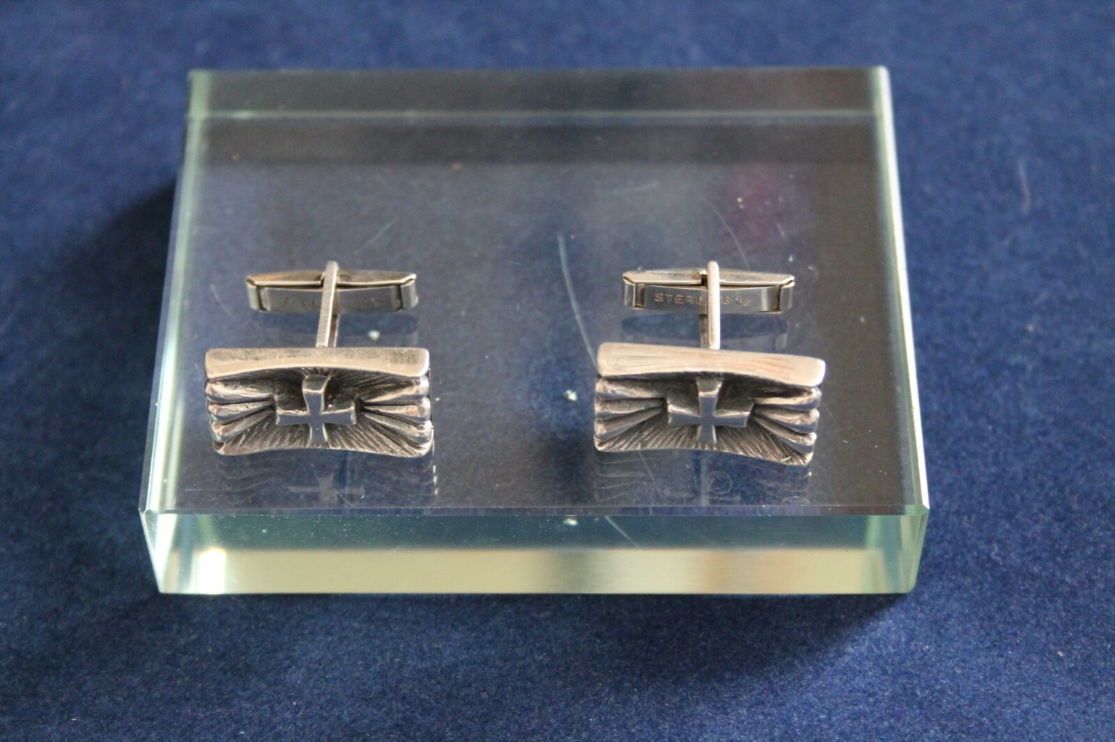 James Avery Sterling Silver Cufflinks Greek Cross R… Gem