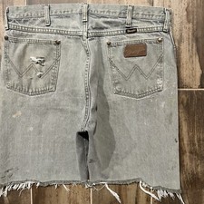 Vintage 80s Wrangler Denim Cut-Off Painter Jean Shorts/Jorts