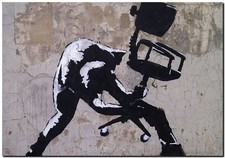 BANKSY STREET ART CANVAS PRINT London calling clash 24"X 16" stencil poster