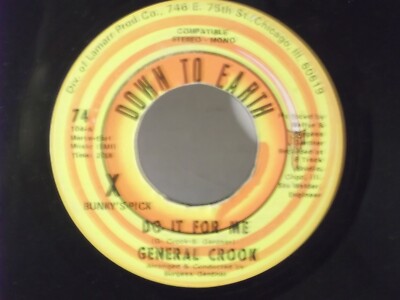 General Crook,Down To Earth 74,''Do It For Me'',US,7''45,1969 funk classic, Mint