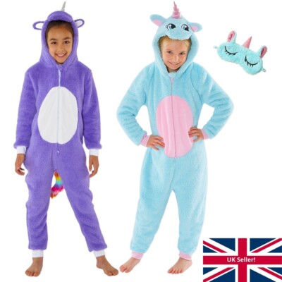 Glitter Unicorn 1Onesie Onezi Jumpsuit Playsuit Girls Sleep Mask