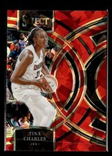 2024 Panini WNBA Select Tina Charles Premier Red Cracked Ice #107 Atlanta Dream