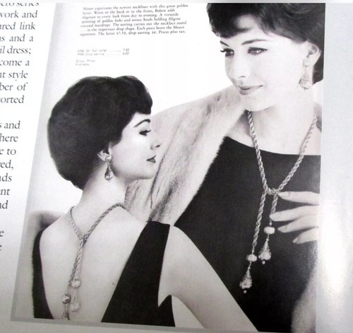 Vintage MONET "Bolero" 1963 30" Rope Chain Lariat Necklace Runway Book Piece K7 - Picture 2 of 10