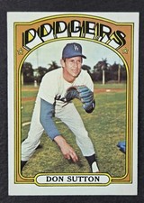 1972 Topps Card Don Sutton #530, Los Angeles Dodgers 
