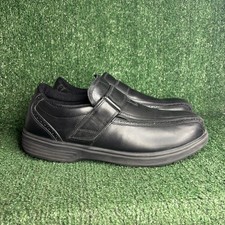 Orthofeet Hook Loop Orthopedic Leather Walking Shoes Black Mens 13 4E Extra Wide