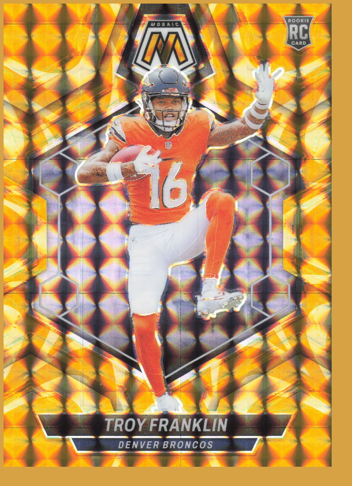 2024 Panini Mosaic #378 Troy Franklin Mosaic Reactive Yellow