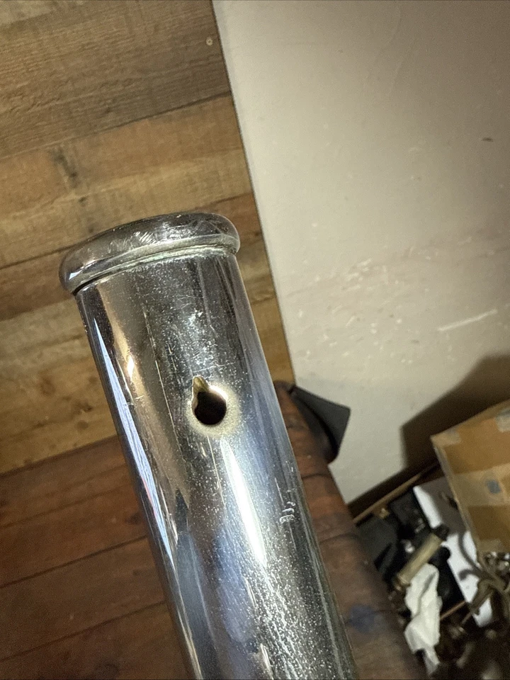 "Tubo 57 1/4"" de 1,5"" de diámetro D# para campanas de orquesta de latón Deagan Yamaha cromadas" Foto 4 de 4