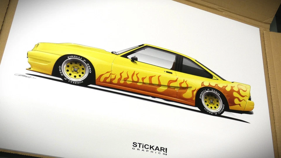 Opel Manta B Poster Super Ingos DEA Manta B Breitbau Kunstdruck DIN A2 60 x 42cm