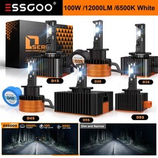 2 Stk H4 H7 H11 Mit Zulassung LED Scheinwerfer 6500K Halogen Fern/Abblendlicht