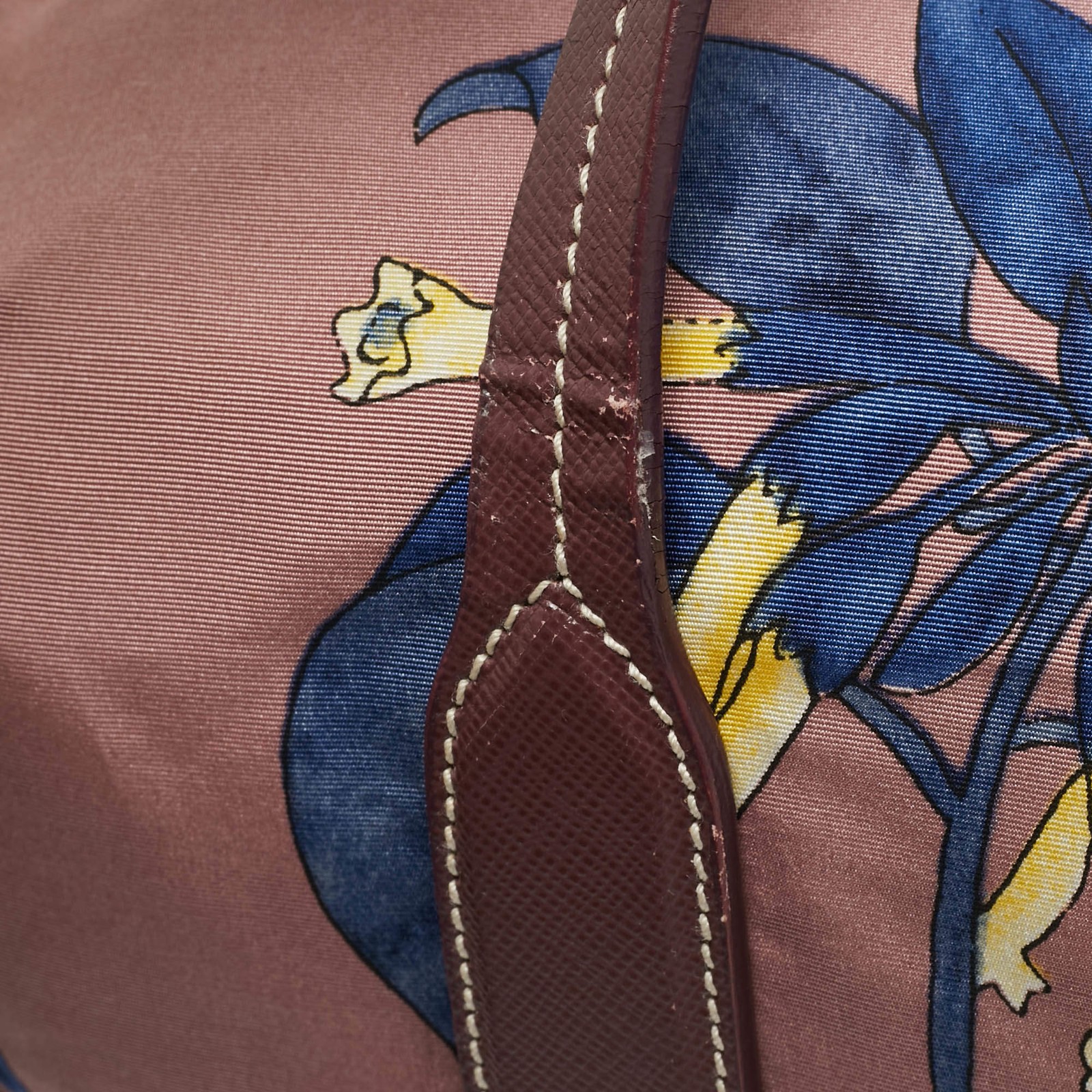 Prada LilacMulticolor Faille Nylon Satchel thumbnail 7