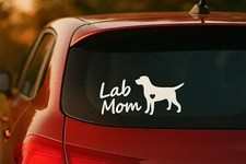 Mom Labrador Dog Breed Decal Sticker Cars SUV Truck Laptop 7.5 Inches Approx. Wh
