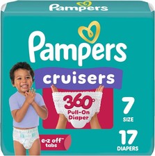 Cruisers 360 - Size 7, 17 Count, Babyproof up to 100 Leakproof Pull-On Diaper
