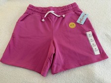 NWT Cat  Jack Girls Cerise Pink Shorts XL 14/16 Drawstring Easy On Off NEW