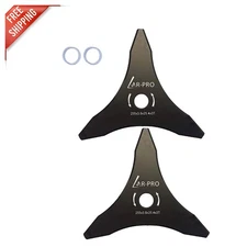 High-Performance Brush Cutter Blades - 10" Carbon Steel, 2-Pack with Washers