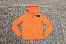 BLANK Polo Ralph Lauren Women's Full Zip Hoodie MEDIUM - Exotic Orange - NO LOGO