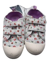 NWT Cat  Jack Parker Kids Sneakers Size 12 Gray Rainbow Hook  Loop Low Top