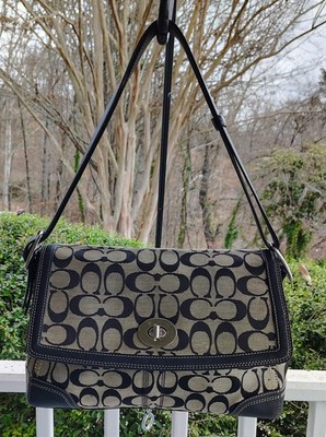 Coach F13972 MEDIUM Vintage Y2K Soho Black Signature C Shoulder
