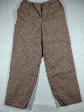 Vintage Pendleton Authentic Womens Sz 14 Virgin Wool Brown Plaid Pants trouser