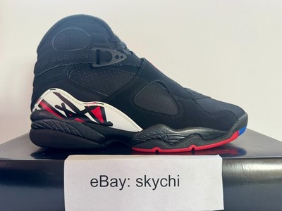 2023 NIKE AIR JORDAN 8 PLAYOFFS BLACK/FIRE/WHITE VIII Sz 9