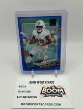 2023 Panini Donruss Clearly Rated Rookie DeVon Achane Blue /99 #59 RC Dolphins