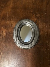 Vintage Plastic Wall Mirror Oval Silver Framed Accent Decor 7” X 5.5” Gallery