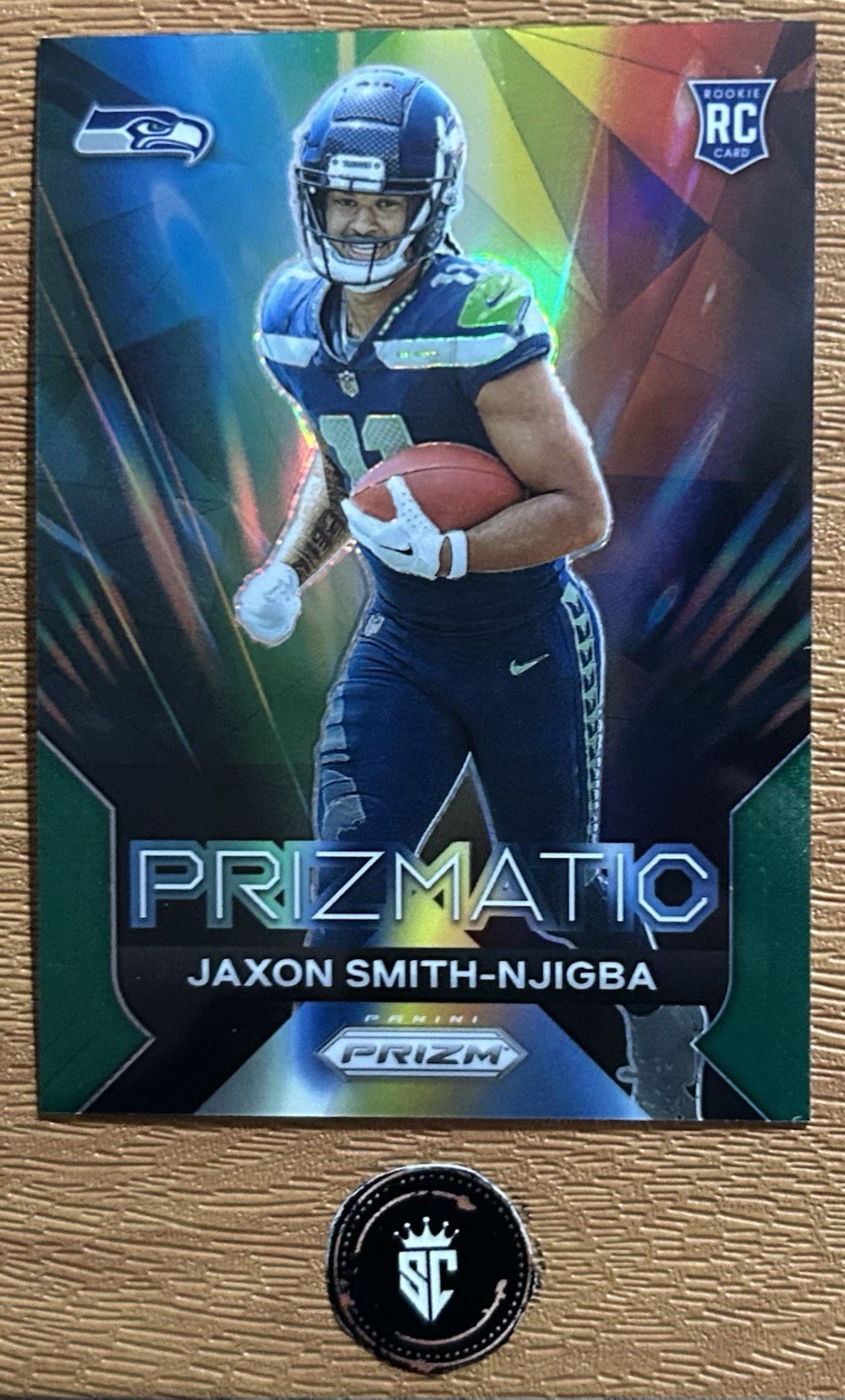Jaxon Smith-Njigba 2023 Panini Prizm Prizmatic Green Prizm Rookie Insert #1