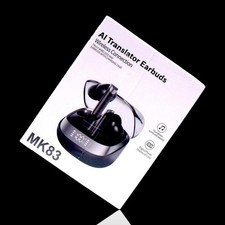 AI Translator Earbuds MK83 Wireless Connection - New Factory Sealed 