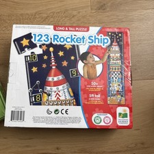 123 Rocket Ship Puzzle 5 Feet Tall By Stem Product, Sealed