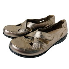 Clarks Ashland Rosa Women's Loafer, Gold Bronze Leather, US Size 8.5 Comfort